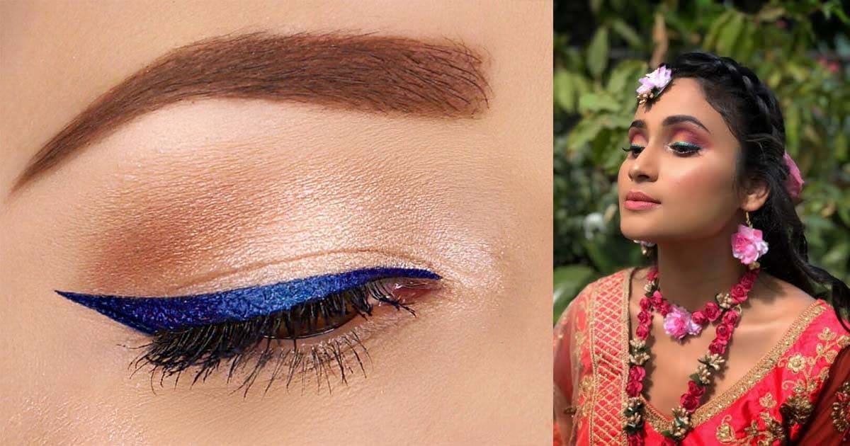 Coloured EyeLiner Latest Makeup Trends for Weddings